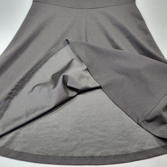 Shein Black Dress Midi Unlined Casual Short Sleeves Square Neckline Women Size L - Picture 9 of 9